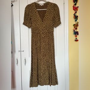 Madewell Midi Dress in Woodcut Floral